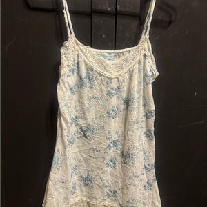 Maurices Blue Floral Lace Cami